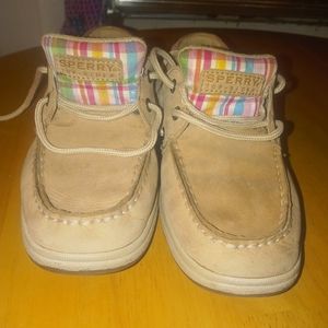 Girls Light Brown Sperry Top-Sider Girl Intrepid